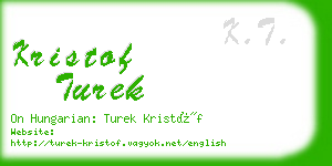 kristof turek business card